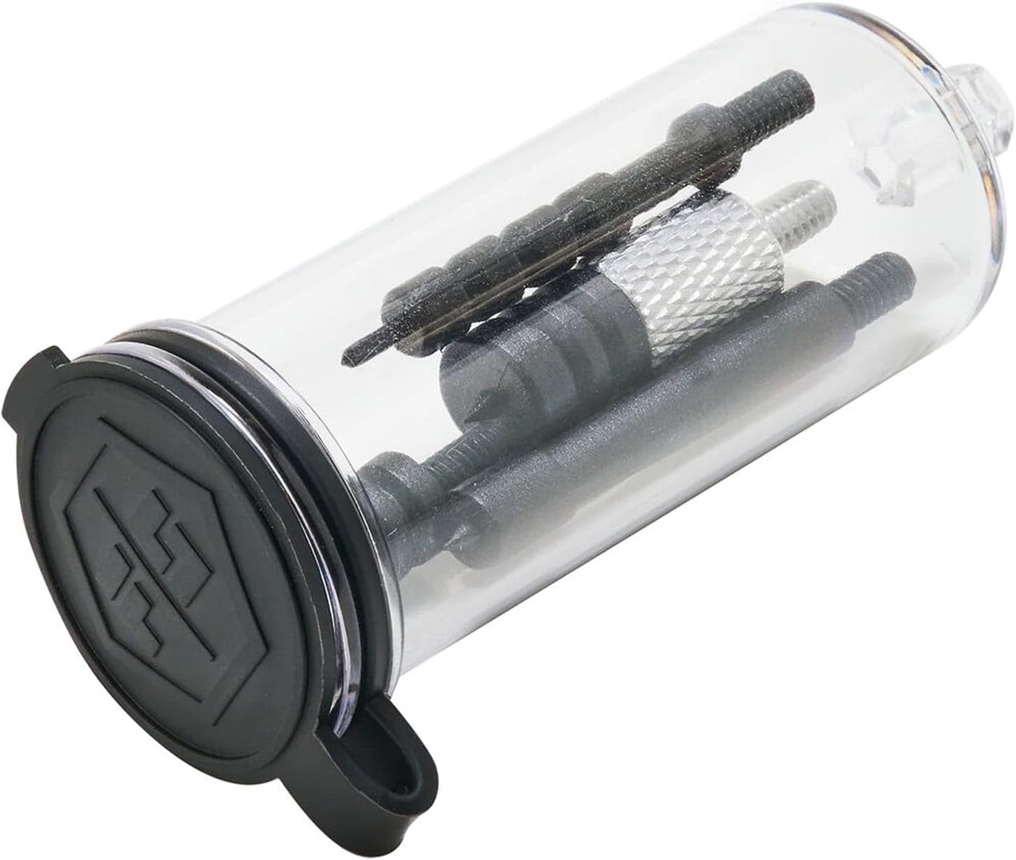 Fix It Sticks Parts Holders - Pack of 3 - Versatile All-Purpose Durable Polycarbonate Transparent Protective Tubes with Rubber Lid for Storing Brushes, Tools & Spare Parts - Work with FIS Bit Holders