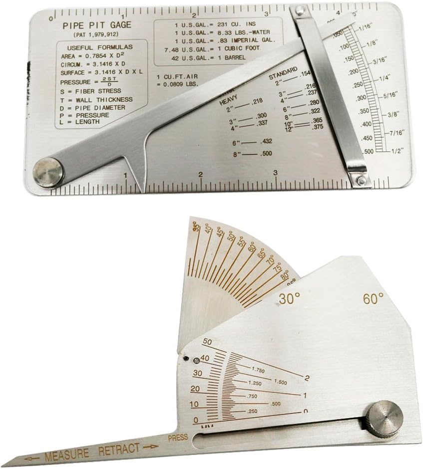 Stainless Steel Welding Measuring Gauge Tool Kits Combine Suit 16 Pieces Welding Inspection Gauge