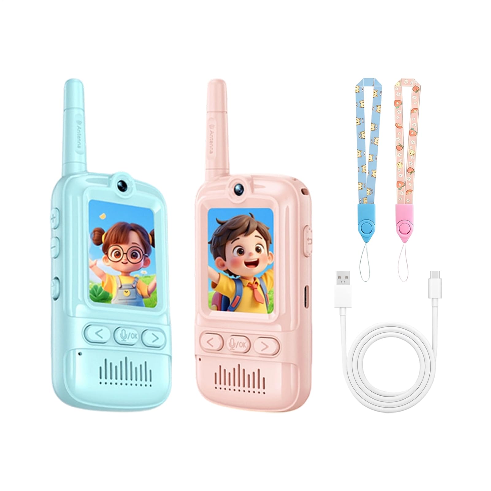 Walkie-Talkies Vidéo 2 Pièces Rechargeables Jouet Intérieur Extérieur