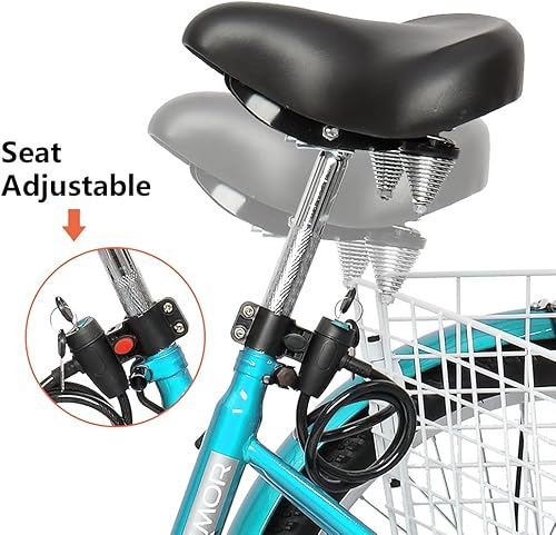 Miniatura 3 de PEXMOR Triciclo para adultos, 2426 pulgadas, 7 velocidades, 3 ruedas, triciclo para adultos, triciclo para adultos, triciclo para