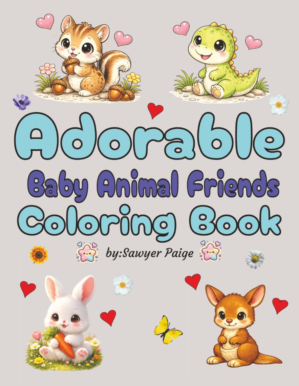 Adorable Baby Animal Friends Coloring Book