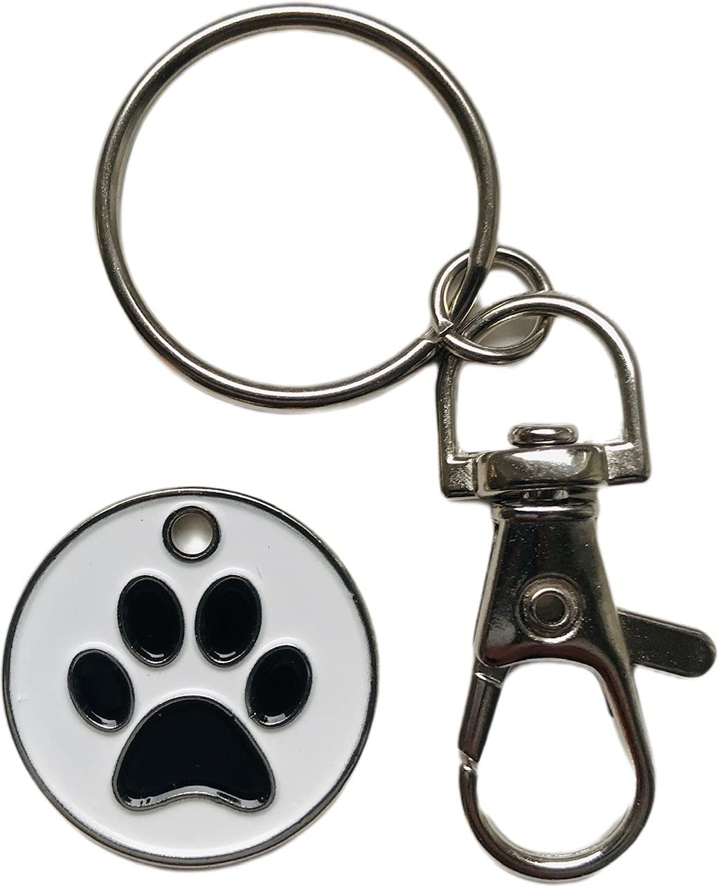 Pac Supplies Global Dog Paw £1 Uk Trolley Coin With Keyring - Choose Your Design (Dog Paw)