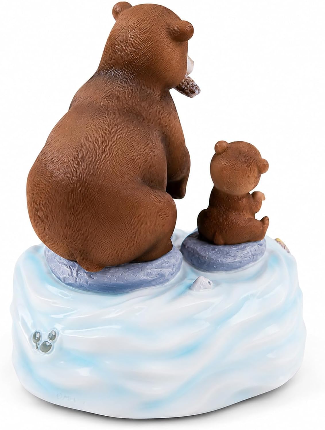 Dad Gifts from Daughter Son, Father Bear and Cub Music Box Figurine, Hand-Painted Resin Rotating Music Box Plays What A Wonderful World, Father’s Day Birthday Gift for Dad, Home Decor Collectible