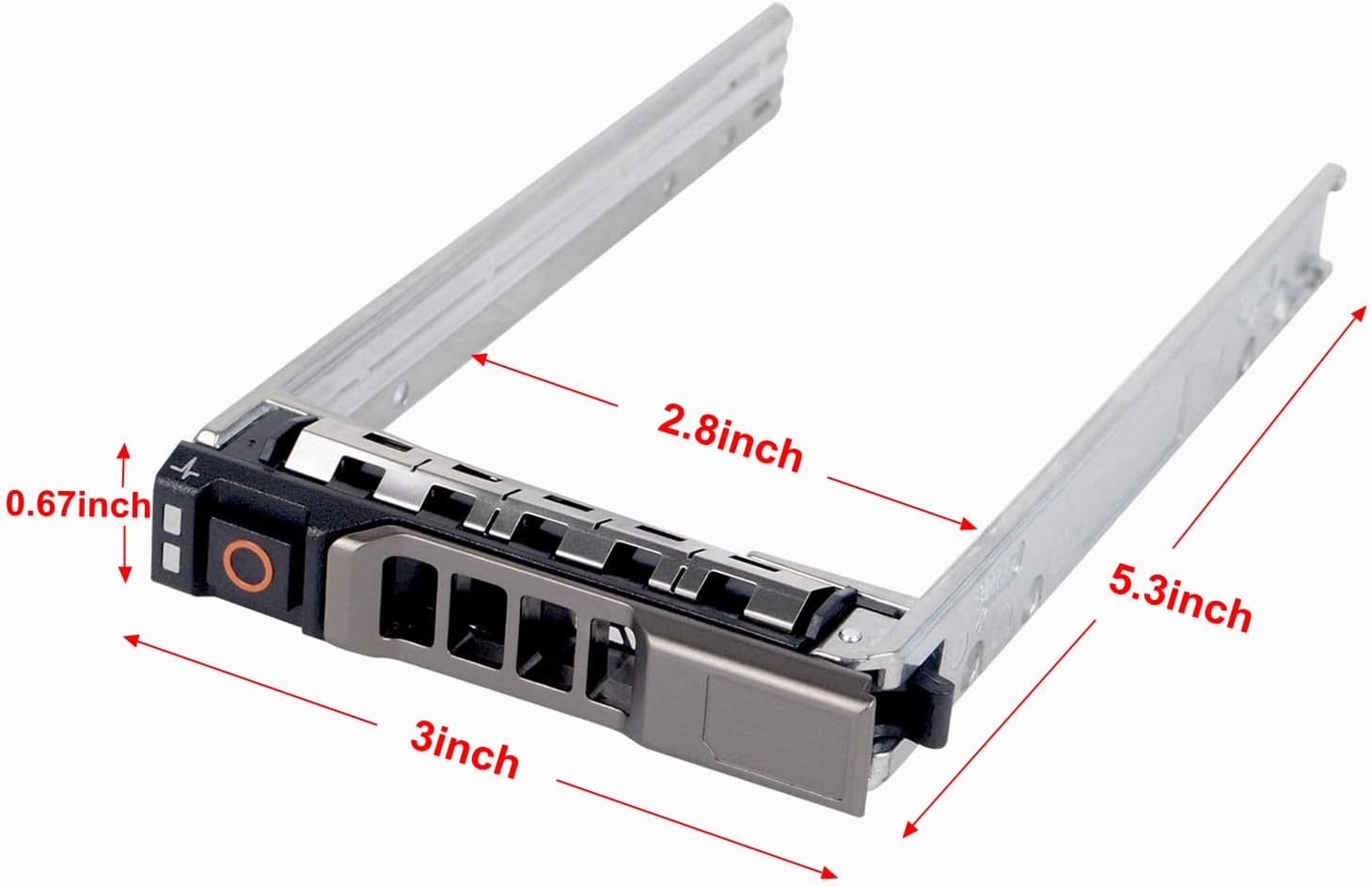 Hard Drive Tray Caddy 2.5 SSD Bracket G176J Hard Drive Bracket Compatible with Dell PowerEdge R410 R610 R710 R620 R720 T320 T420 R630 R730 T440 T640, 2 Pack
