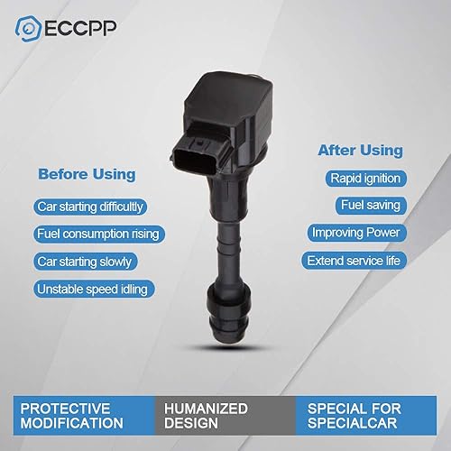 Vista 1473 de ECCPP Bobinas de encendido portátiles de repuesto para automóvil compatibles con Infiniti I30/para Nissan Maxima 3.0L V6 2000-2001 Reemplazo