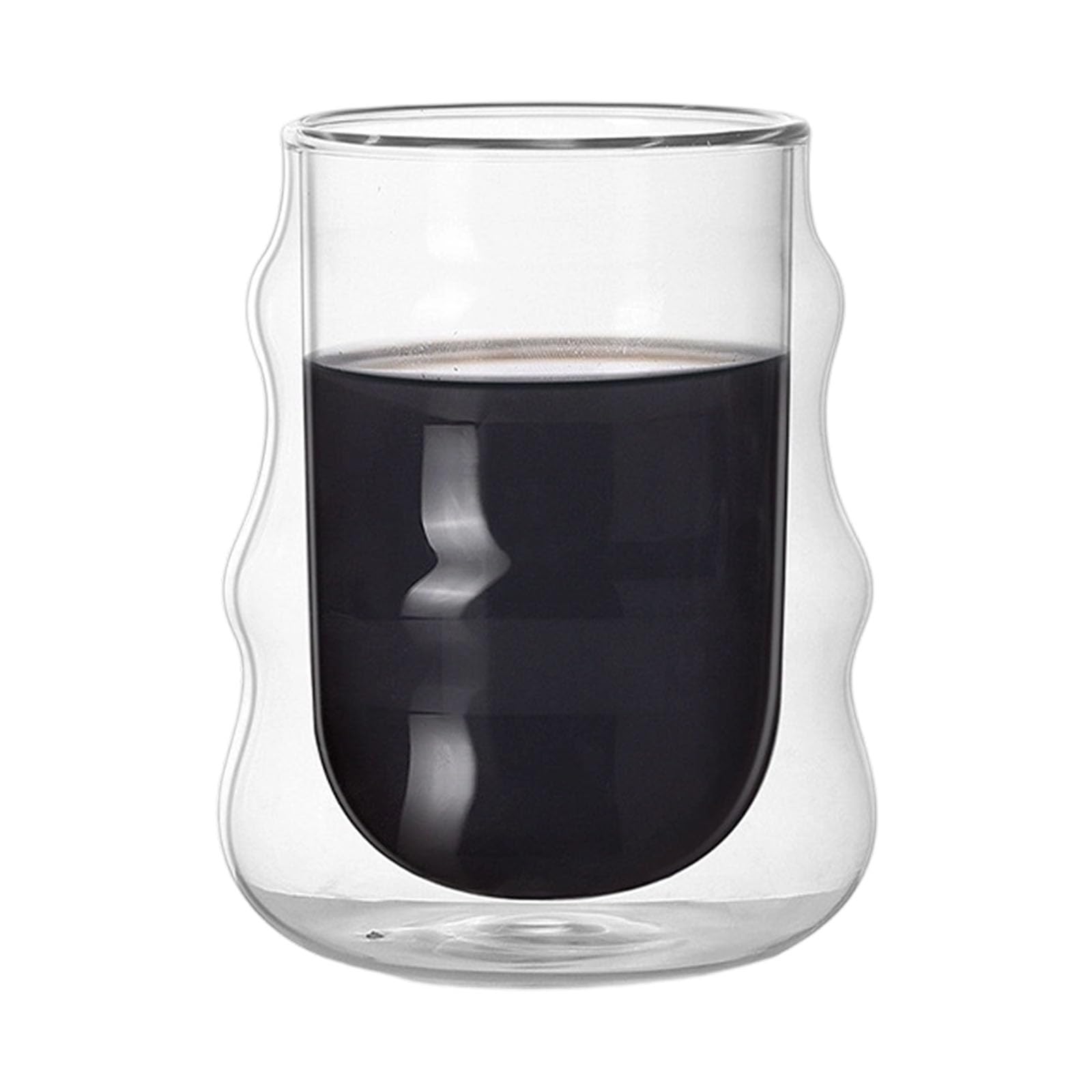 APGLSXY Borosilicate Glass Mug Drinking Cup Drinkware for Daily Hot Cold Beverage High Borosilicate Glass Fluctuation Design Japan Food Grade