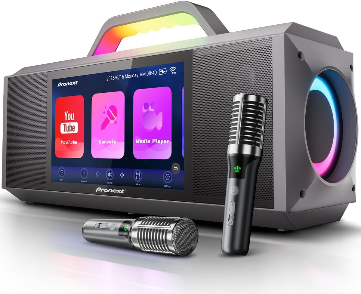 Pronext Karaoke Machine with Lyrics Display for Adults Kids