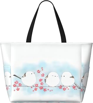 Amazon | [Nestora] トートバッグ シマエナガ 鳥 大容量 レディース