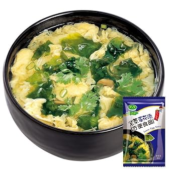 Instant Vegetable Soup, seaweed mushroom soup,freeze dried vegetable bag, Healthy and Nutritious Ready-to-Eat Breakfast, snack,Brewing soup soup, convenient vegan soup Corn Soup,20 bags
