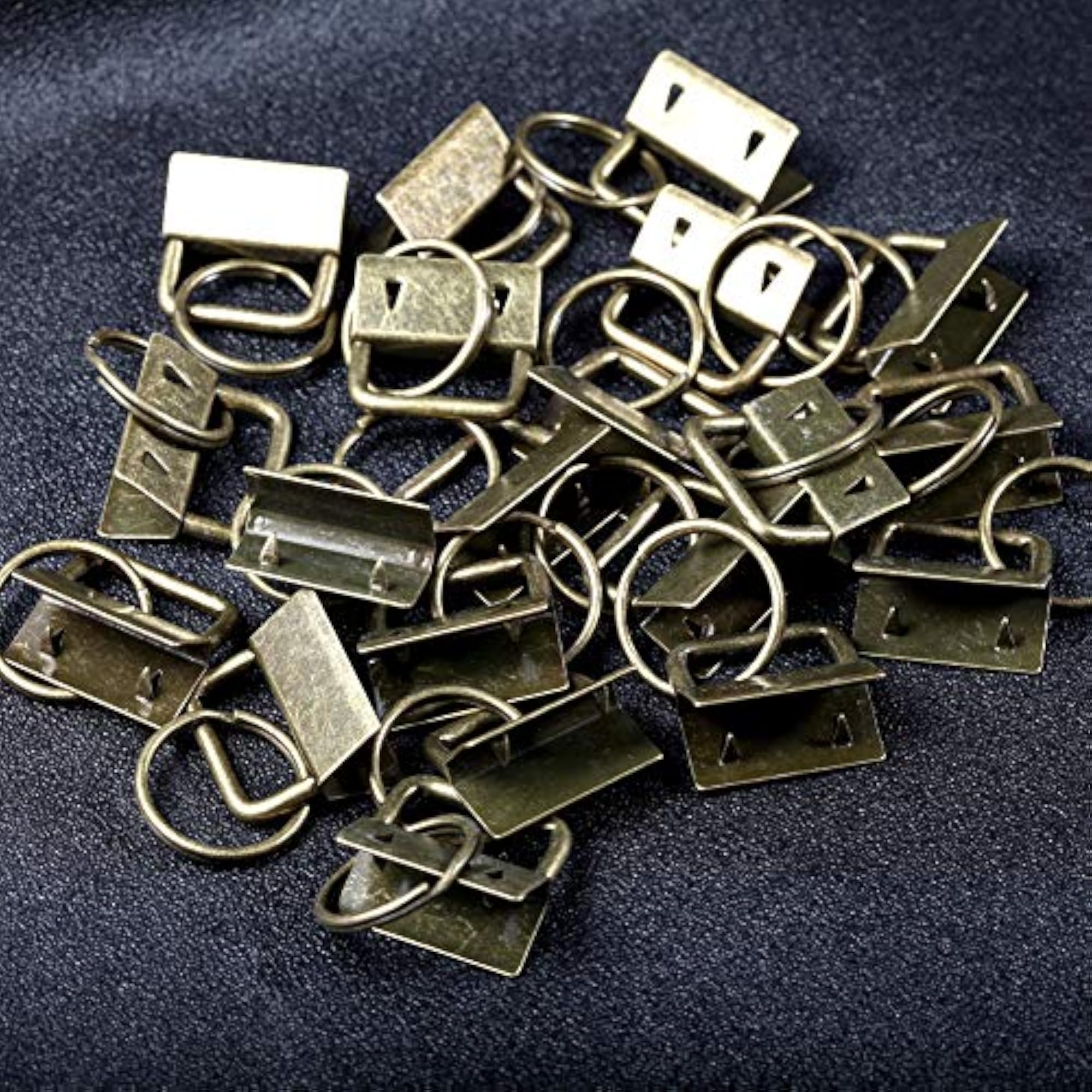 20 Sets Key Chain Fob Hardware Set with Split Rings
