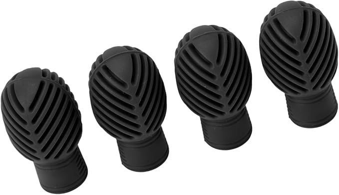 Puntas de silicón para baquetas, 4 piezas, negras miniatura 2