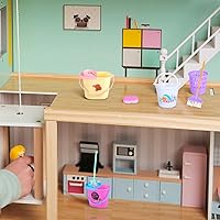 Vista 6 de 22 Piezas de Mini Suministros de Limpieza para Casa de Muñecas en Miniatura, Accesorios para Casa de Muñecas, Accesorios de Decoración de Muebles