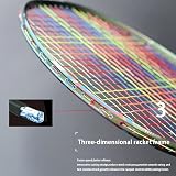 MQPALZKD Carbon Fiber Badminton Rackets Strung Professional Training Offensive Racquet Super Light 83G Sports(A)