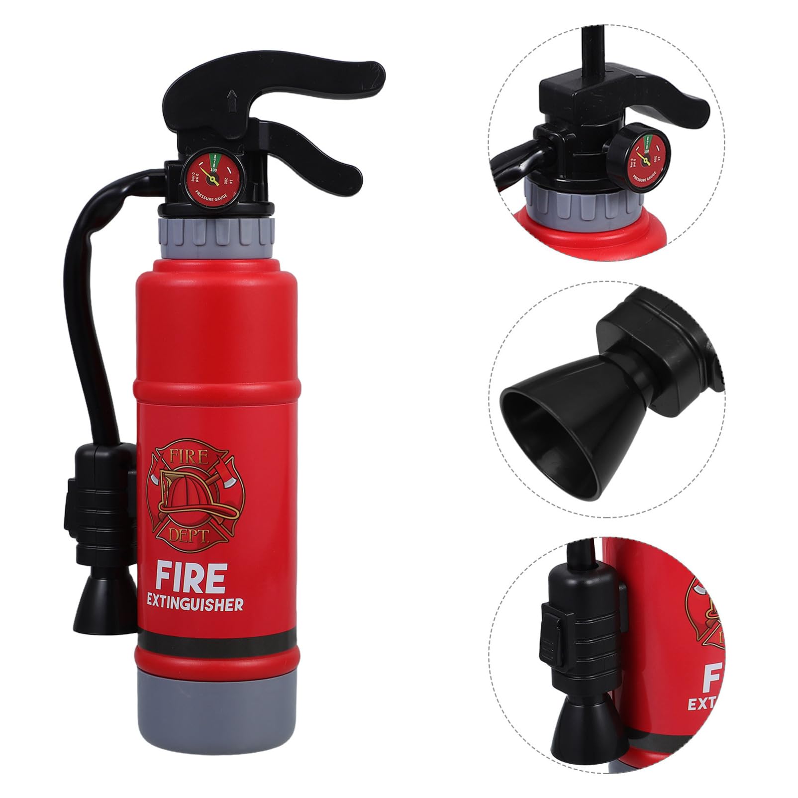 Jouet Pistolet à Eau Extincteur pour Enfants, Pompe à Eau Pulvérisatrice de Plage et Piscine, Jouet de Rôle Pompier avec Jet d'eau à Pression, Accessoire de Jeu de Plein Air, Rouge, 1 Pièce