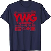 Vintage Winnipeg YWG Airport Code Travel Day Retro Tag T-Shirt