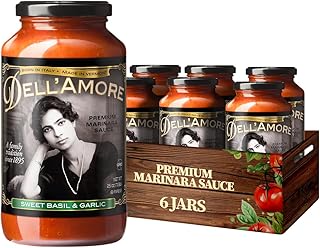 Dell'Amore Premium Marinara Sauce, Homemade Low Sodium, Tomato Basil Pas...