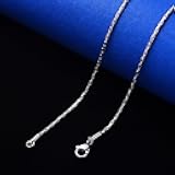 1Pc 304 Stainless Steel Boston Link Chain Necklace 0.6mm/0.9mm/1.2mm/1.6mm Wide with Lobster Claw Clasp 19.68 inch (50cm) Long Necklace Jewelry