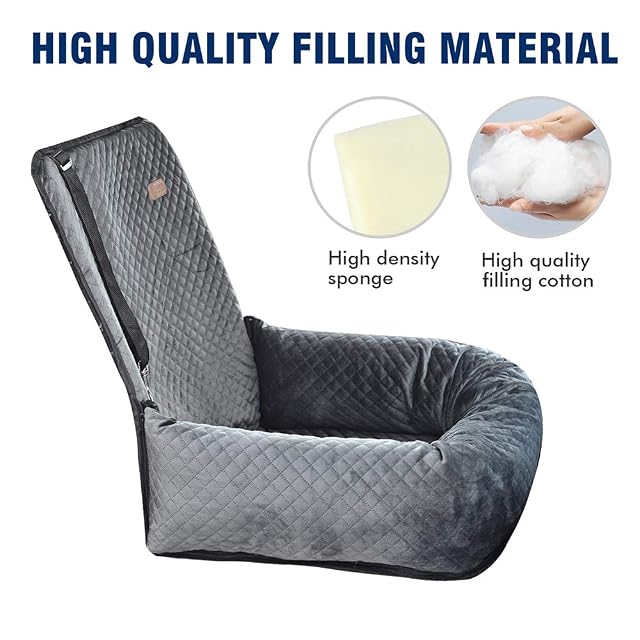 Foto 3 de 6 de BOCHAO Dog Car Seat Pet Booster Seat Pet Travel Safety Car Seat,The Dog Seat Made of Materials is Safe and…