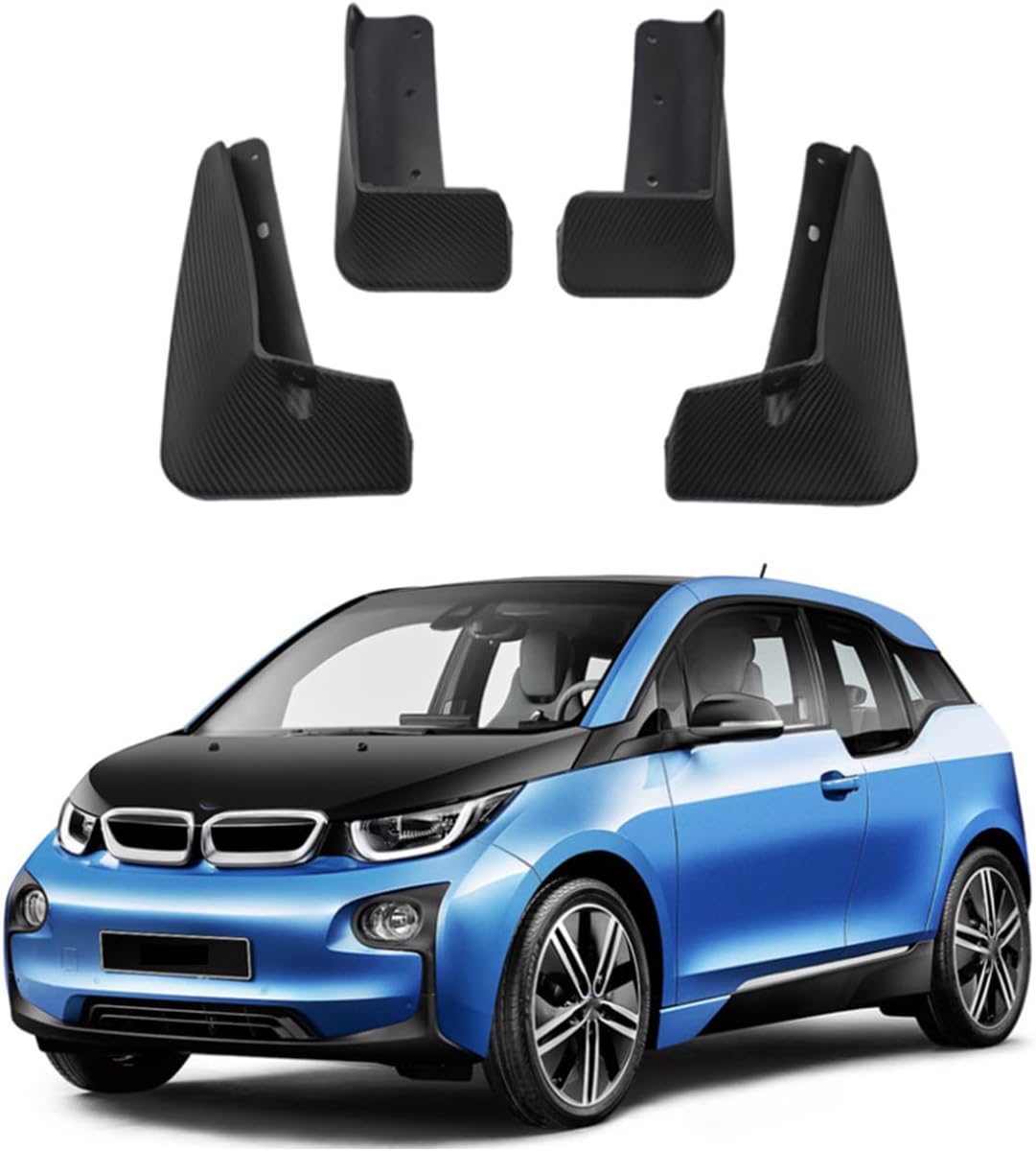 Car Mudguard Mud Flaps for i3 2014-2025 Molded Custom Front and Rear Mudflaps Splash Guards Flares Kit 4-PC Auto Accessories,Send 1 Car Wash Towel