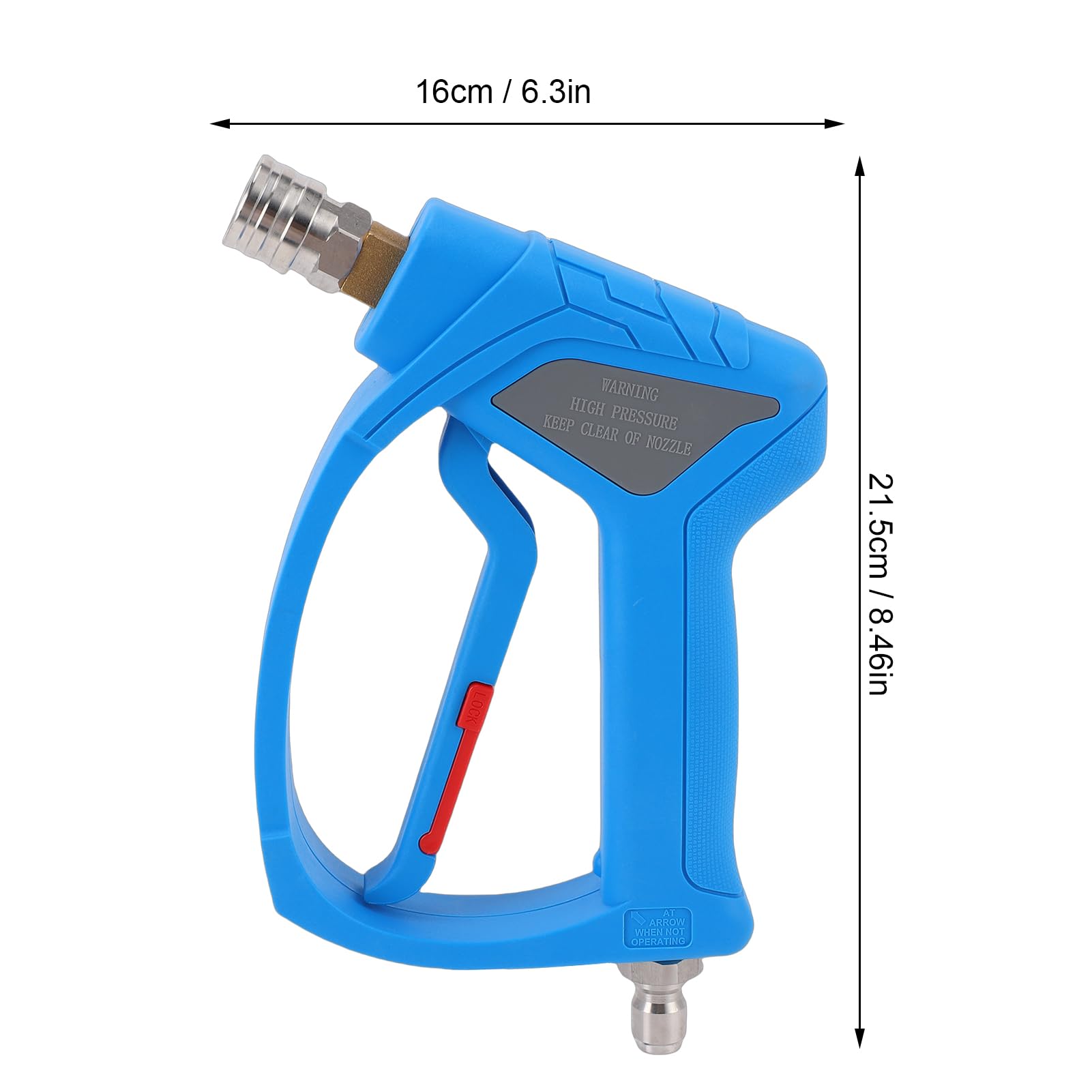 Myjka ciśnieniowa Leatikall Krótki pistolet z krętlikiem 3/8 cala z gwintem M22-14 mm 2 adaptery 1 dysza do myjni samochodowej