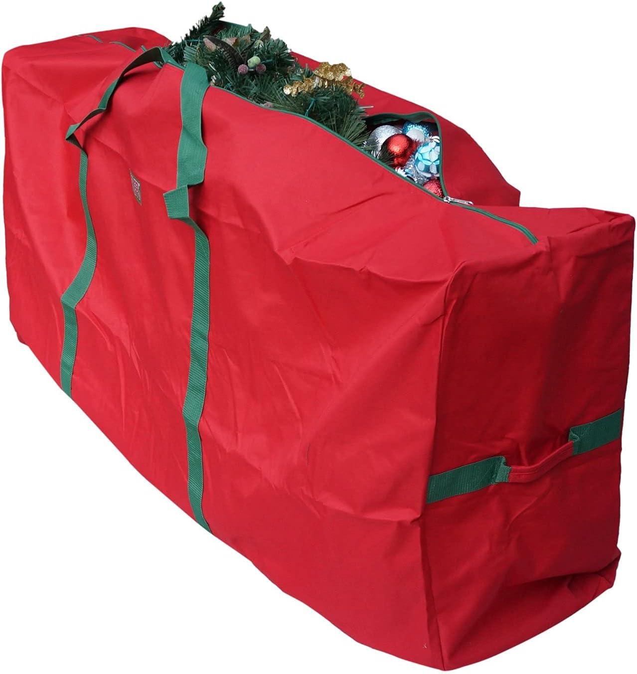 K-Cliffs Heavy Duty Christmas Tree Storage Bag Fit upto 9 Foot Artificial Tree Holiday Red Extra Large Dimensions 65" x 30' x 15" By Praise Start