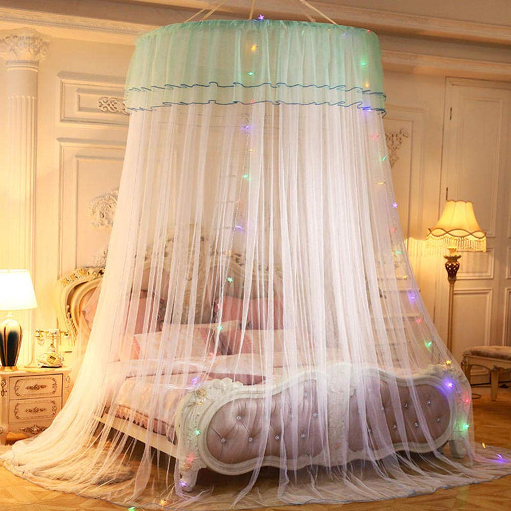 Zanzariera A Cupola Per Letto - Grande Rete Protettiva Per Letti Singoli E Matrimoniali, Interni Ed Esterni - Foto 8