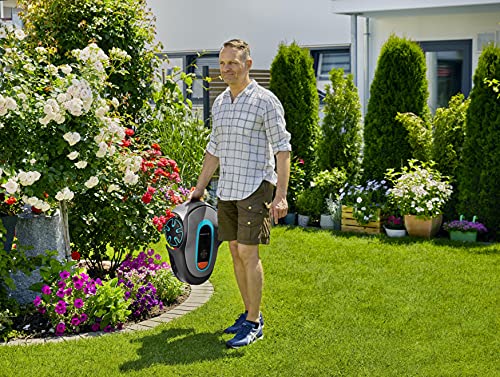 Image of GARDENA 15202-41 SILENO Minimo - Automatic Robotic Lawn Mower, with Bluetooth app and Boundary Wire, one of The quietest in its Class, for lawns up to 5400 Sq Ft, Made in Europe, Grey