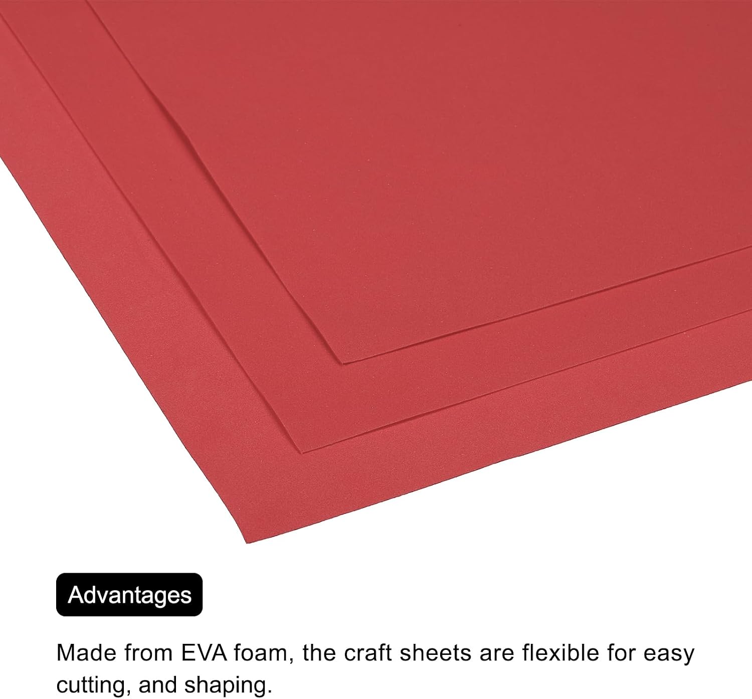 MECCANIXITY EVA Foam Sheets Red 19.7 Inch x 35.4 Inch 1mm Thick Crafts Foam Sheets for Costumes, Arts and Crafts Projects Pack of 5
