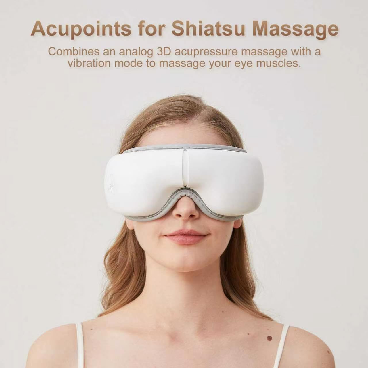 LAOBEN Masseur des yeux avec chaleur, cadeau d'anniversaire pour homme, femme, elle, lui, avec design bloquant la lumière, réduit la fatigue