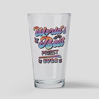 CafePress World's Best Priest Pint Glass, 16 oz. Drinking Glass