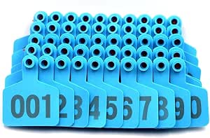 Amazon.com: KaDdu 100pcs Cattle Ear Tags Identification Tagger Plastic ...