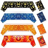 □ Größe □ Ein Set enthält 4 Einweg-Tischdecken, 4 verschiedene Muster 108x135 cm.