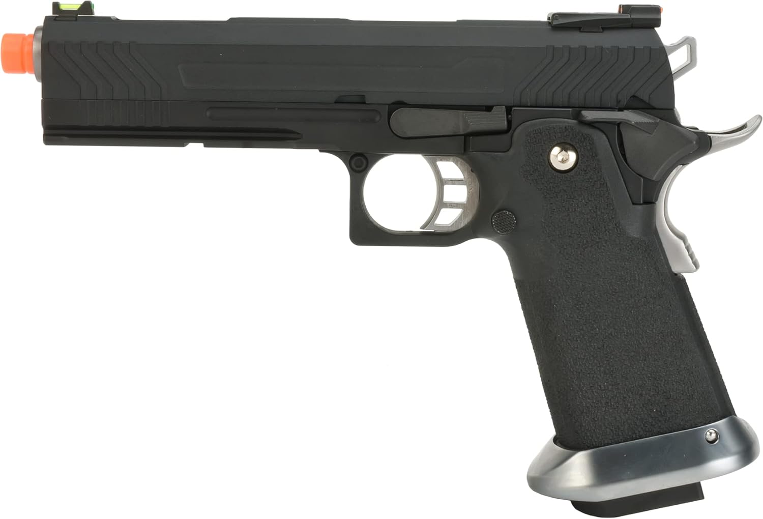 Evike Airsoft - AW Custom Hi-Capa Competition Grade Gas Blowback Airsoft Pistol (Color: Black)