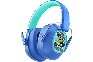 iClever Noise Cancelling Headphones for Kids in Monster Truck Scene