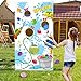 Toss Game Banner for Water Balloons, 4 Score Holes Shooter Target for Water Gun, Swimming Pool Fun Addition Toy for Throwing Water Bomb, Summer Splash Fun for Adults, Pool Party Supplies