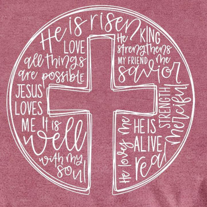 LBP Womens Christian Shirt He is Risen Shirt Faith-Based Tees Christian Tops - Image 7