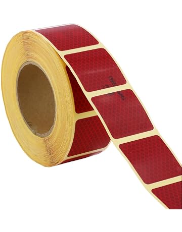 Ruban réfléchissant rouge à coupure nette, homologué TÜVTÜRK, phosphorescent, 5 cm x 1 mètre, ruban réfléchissant de signalisation.
