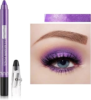 Eyeshadow Pen, Crayon Waterproof Eyeshadow Stick, Shimmer Cream Eye Shadow Pencil, Lasting Waterproof And Not Blooming Pearlescent Eyeliner Pencil Create Glitter Eye Makeup (Pearly Purple)