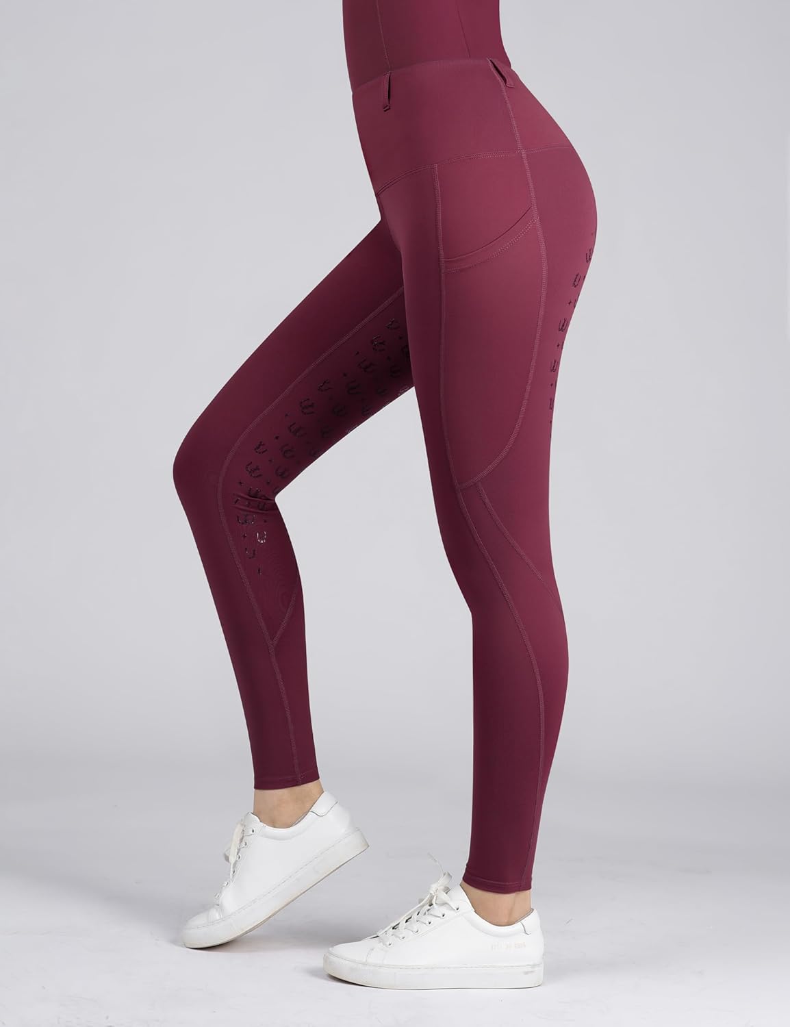 Harrison Howard Riding Breeches for Women, Full Seat Horse Riding Pants with Side Pockets, High Waist Silicone Grip