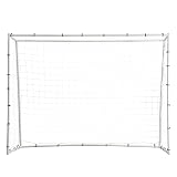 VEVOR Entrenador de rebote de fútbol, equipo de entrenamiento de fútbol de hierro de 8 x 6 pies, pared de rebote de fútbol deportivo con red de rebote de doble cara y portería, perfecto para practicar en el patio trasero, entrenamiento en solitario, pasar