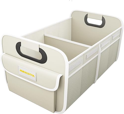 Miniatura 9 de MIKKUPPA Organizador de maletero de automóvil, organizador plegable de maletero pequeño con diseño dividido para alimentos, organizadores de Negro