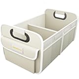 MIKKUPPA Car Trunk Organizer - 70L Collapsible Trunk Organizer for Groceries, Car Storage Organizers for SUV Auto Truck Van with Non Slip Bottom (White)