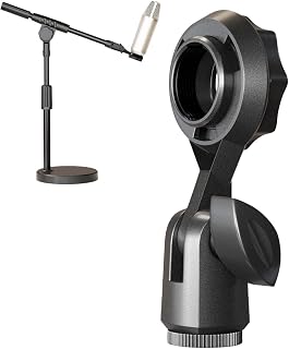 Mikrofonarm Stativ – 3.94 Inches Adjustable Stand | Shockproof Desk Holder - Drehbares rutschfestes Design mit stabiler Konstruktion für flexible Nutzung, ideal für Podcast Streaming Aufnahme Stud
