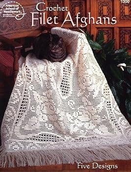 Pamphlet Crochet Filet Afghans: Five Designs (American School of Needlework, 1300) Book