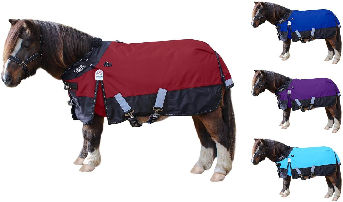 Derby Originals Nordic-Tough 600D Medium Weight Mini Horse & Pony Turnout Blanket – Waterproof, Breathable, 200g Insulation, Triple-Layer Design, 210T Lining, Reflective Safety, 1-Year Warranty
