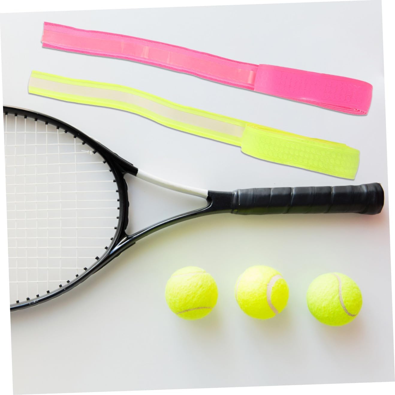 UPKOCH 2pcs Multi-Sport Racket Overgrip Tape for Badminton and Tennis Sweat-Absorbing Handle Grip Adhesive Grip Bands and Fluorescent