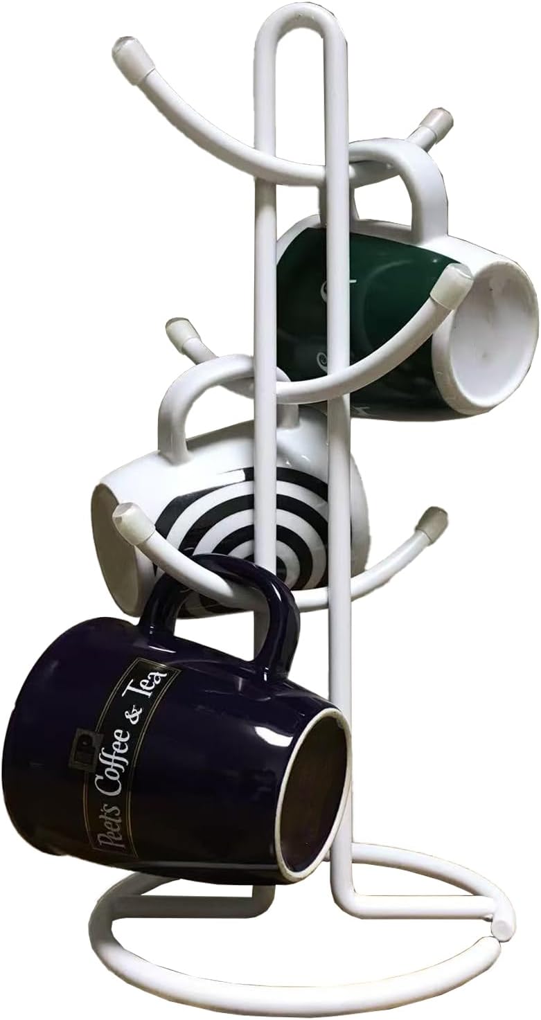 Mugs Holder, Coffee Mug Holder, Mug Tree, Coffee Mug Tree, Mug Holder for Counters, Mug Tree for Counter, Mug Holder Holds 6 Mugs, Mug Holder Stand, Coffee & Tea Cup Storage Rack