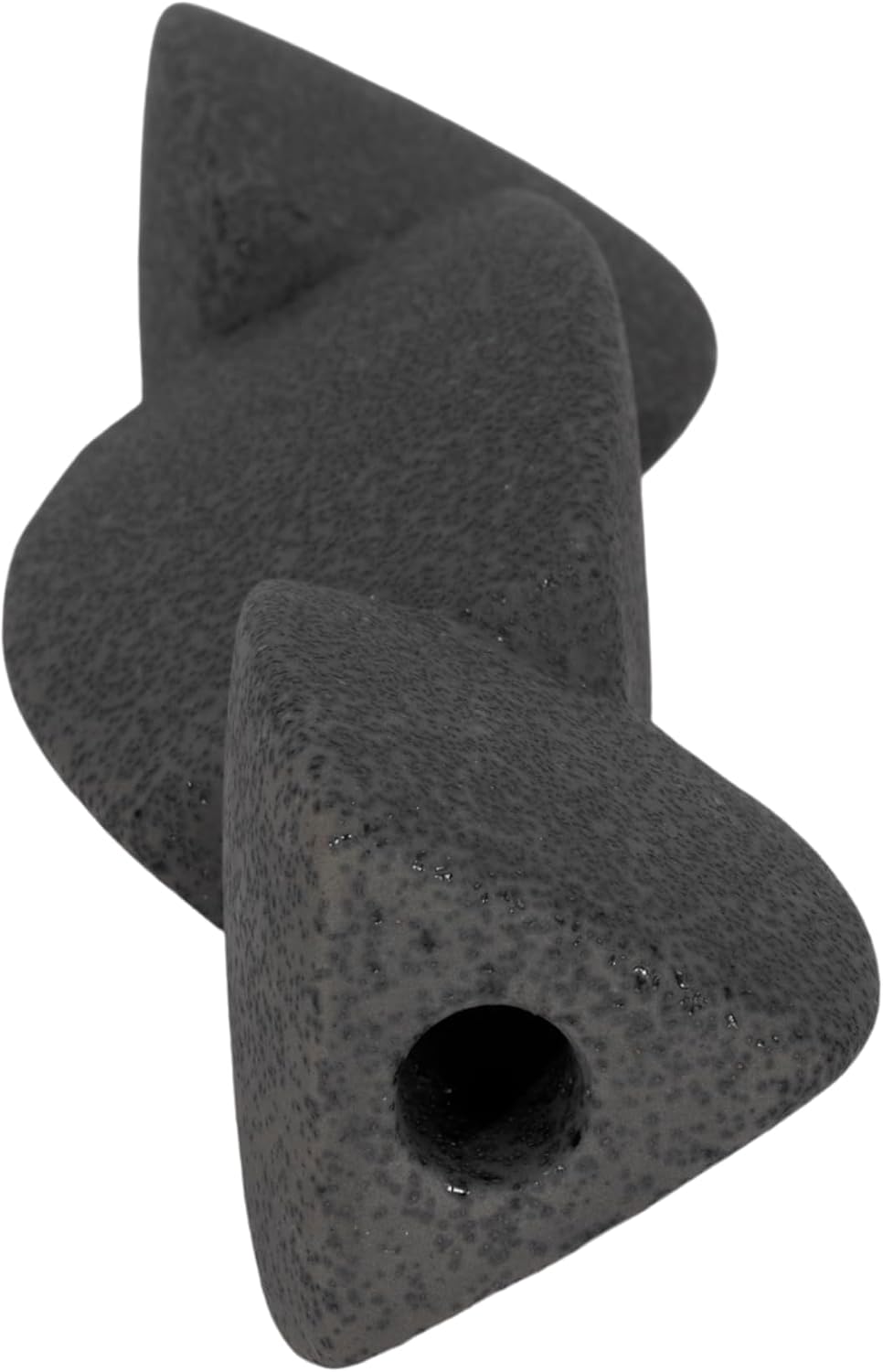 Decorative Ceramic Stacked Candle Holder for Home Decor - Modern Taper Candlstick Holder for Mantel, Console Table, or Living Room - Perfect Candle Stand Holder for Table Centerpieces - 12" Black
