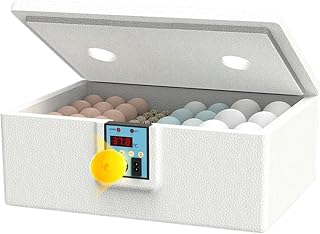 Incubadora de huevos, caja de incubación de aves de corral, máquina de incubación de huevos de 43,5 x 32 x 15 cm, control inteligente y eficiente/fácil de usar para patos de pollo, gansos
