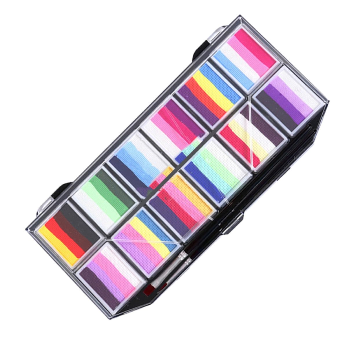 Gadpiparty Water-soluble Face Body Paint Palette 12 Colors with Separate Compartments Safe for Skin Multi-color Combination for Sports Painting and Festival Use